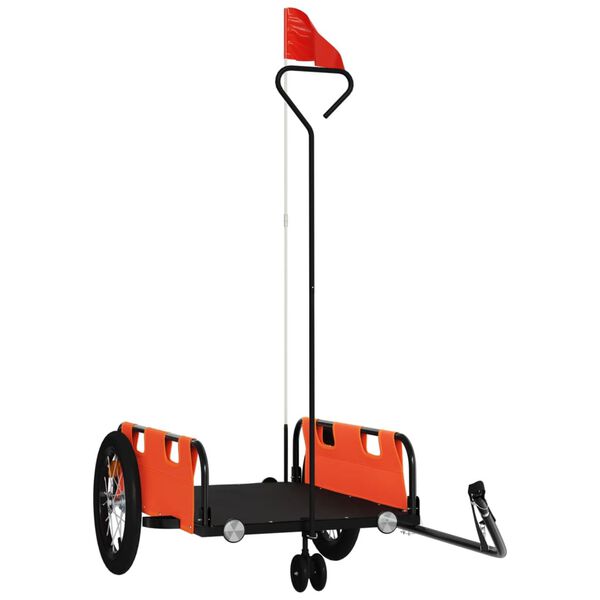 vidaXL Przyczepka rowerowa, pomarańczowa, tkanina Oxford i żelazo