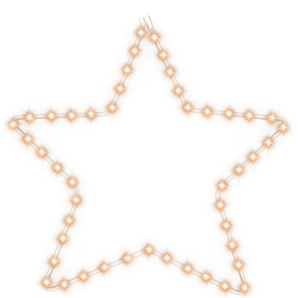 vidaXL Świąteczna dekoracja w kształcie gwiazdy, 48 LED, ciepła biel