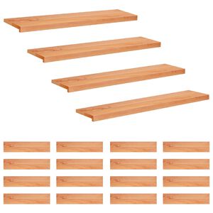 vidaXL Nakładki na schody 20 szt. 110 x 30 x 2 cm Lakier Drewno bukowe
