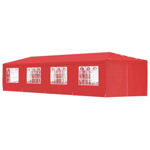 vidaXL Namiot Imprezowy 1200 x 300 x 255 cm czerwony PE i stal