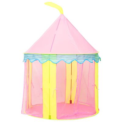 vidaXL Namiot do zabawy dla dzieci, różowy, 100x100x127 cm