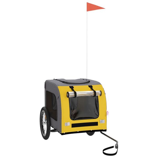 vidaXL Przyczepka rowerowa dla zwierząt, tkanina Oxford i żelazo