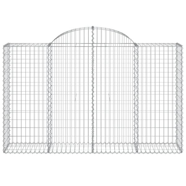 vidaXL Kosze gabionowe, 30 szt, 200x50x120/140cm, galwanizowane żelazo