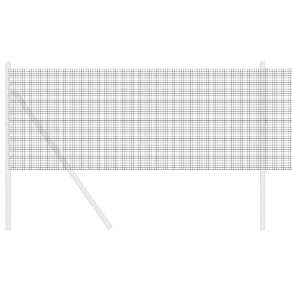 vidaXL Spawana siatka ogrodzeniowa Szary 0.6 x 25 m Stal
