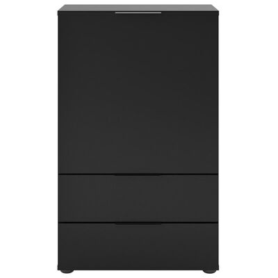 FMD Komoda z szufladą i drzwiczkami, 49,7x31,7x81,3 cm, czarna
