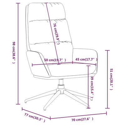 vidaXL Krzesło wypoczynkowe, kremowe, obite tkaniną