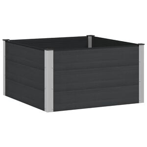 vidaXL Podniesiona rabata ogrodowa Czarny 100 x 100 x 54 cm
