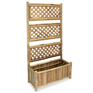 vidaXL Podwyższona donica ogrodowa z kratką, bambus, 70 cm