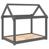 vidaXL Legowisko dla psa, szare, 101x70x90 cm, lite drewno sosnowe