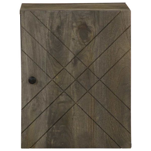 vidaXL Szafka wisząca do łazienki, czarna, 38x33x48 cm, drewno mango