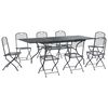 vidaXL Zestaw do jadalni w ogrodzie 9 pcs antracytowy 212 x 90 x 76 cm