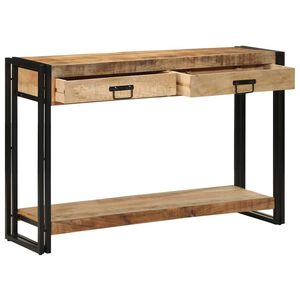 vidaXL Konsola z szufladą Brązowy 120 x 33 x 75 cm Drewno z mango