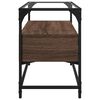 vidaXL Szafka pod TV ze szklanym blatem, brązowy dąb, 80x35x51 cm