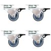 vidaXL Podwójne kółka skrętne z podwójnymi hamulcami, 4 szt., 50 mm