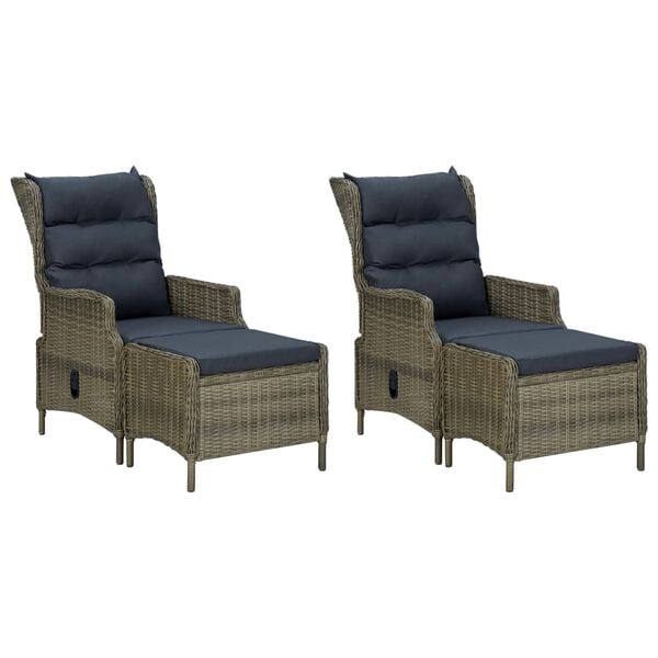 vidaXL 5-częściowy zestaw mebli ogrodowych, brązowy