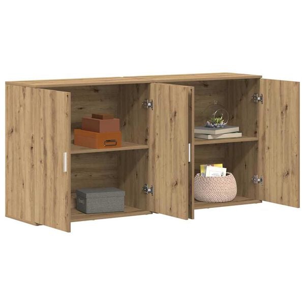 vidaXL Bufet 2 pcs Dąb rzemieślniczy 79 x 38 x 80 cm