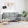 vidaXL Zestaw Sof z poduszką Jasnoszary 173 x 131 x 67 cm Poliester