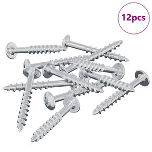 vidaXL Śruba 12 pcs Srebrny 9,8 x 35 mm Żelazo