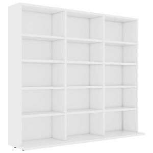 vidaXL Szafka na płyty CD, biała, 100x23x89,5 cm