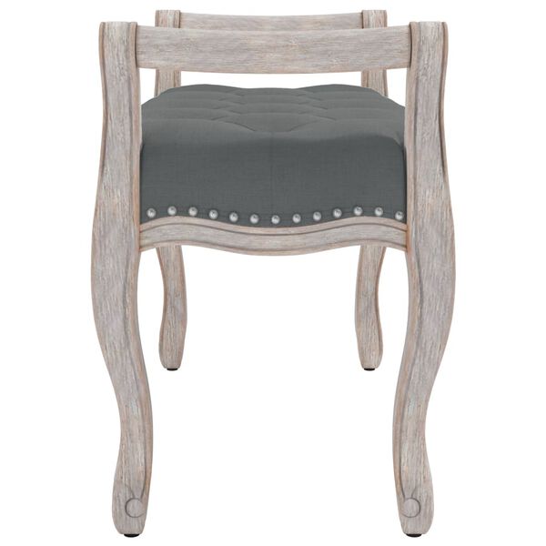 vidaXL Ławka, ciemnoszara, 80x45x60 cm, tapicerowana tkaniną