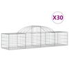 vidaXL Kosze gabionowe, 30 szt, 200x50x40/60 cm, galwanizowane żelazo