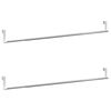 vidaXL Karnisze, 2 szt., biało-srebrne, 60-105 cm, aluminium