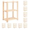 vidaXL Regały z 3 p&oacute;łkami, 10 szt., 60x38x90 cm, sosna, 150 kg