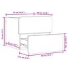 vidaXL Stolik nocny 2 pcs Biały 39 x 34 x 33 cm Lite drewno sosnowe
