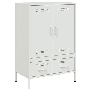 vidaXL Szafka, biała, 68x39x101,5 cm, stal
