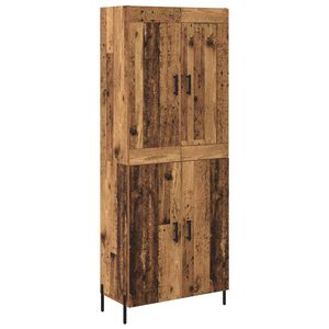 vidaXL Highboard 2 szt. Stare drewno 69,5 x 34 x 180 cm