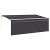vidaXL Markiza wysuwana Antracyt 400 x 200 cm Poliester i aluminium