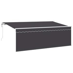 vidaXL Markiza wysuwana Antracyt 400 x 200 cm Poliester i aluminium