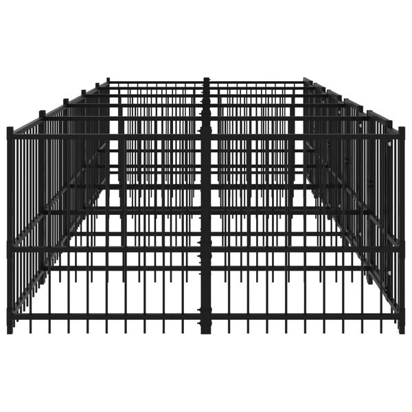 vidaXL Kojec zewnętrzny dla psa, stalowy, 9,38 m&sup2;