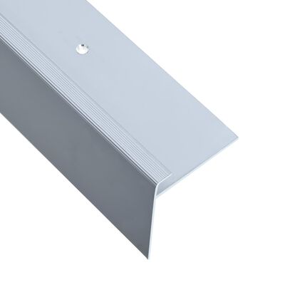 vidaXL Profile schodowe, kształt F, 15 szt., aluminium, 100 cm, srebro