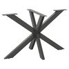 vidaXL Noga do stołu jadalnego Pająk kształt antracyt 120x68x(72-73) cm stal
