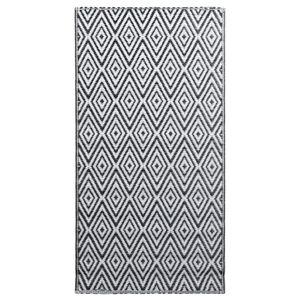 vidaXL Dywan na zewnątrz, ARAKIL biało-czarny, 160x230 cm, PP