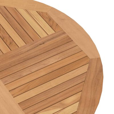 vidaXL Składany stół ogrodowy, Ø 110x75 cm, lite drewno tekowe