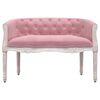 vidaXL Ławka, r&oacute;żowa, 98x56x69 cm, tapicerowana aksamitem