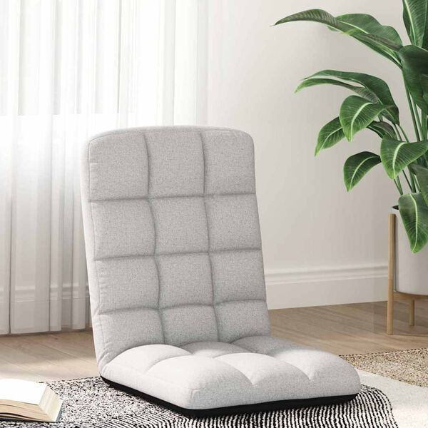 vidaXL Krzesło podłogowe składane Cloud Grey 71x51x62 cm Tkanina