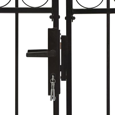 vidaXL Dwuskrzydłowa brama ogrodzeniowa z łukiem, stal, 300x175 cm