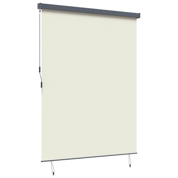 vidaXL Roleta z zasłonami Kremowy 200 x 250 cm Materiał i Aluminium