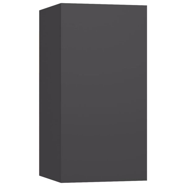 vidaXL 4-cz. zestaw szafek TV, szary, materiał drewnopochodny