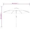 vidaXL Parasol ogrodowy z LED i stalowym słupkiem, 300 cm, kolor taupe