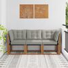 vidaXL Modułowa sofa na zewnątrz z poduszką 3 Sztuka Naturalny
