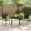 vidaXL Zestaw do jadalni w ogrodzie 3 pcs Czarny Rattan PE