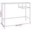 vidaXL Biurko komputerowe, czarny marmur 100x36x74 cm, hartowane szkło