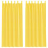 vidaXL Zasłony woalowe z pętelkami 2 szt. Żółte 140x245 cm