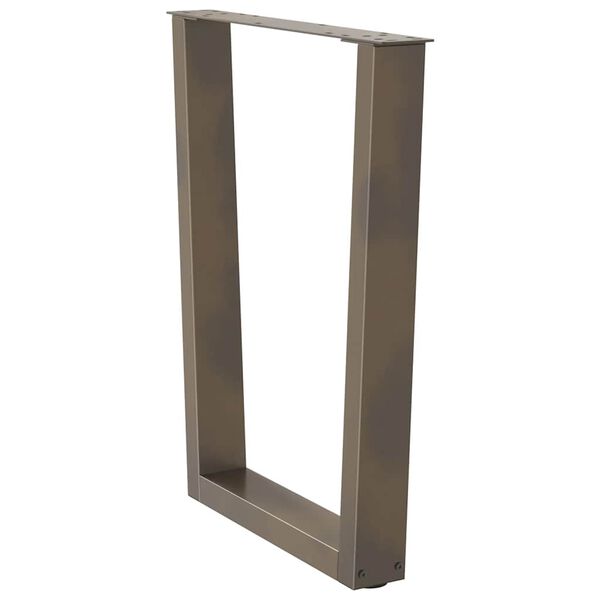 vidaXL Nogi do stołu jadalnego w kształcie litery V 3 szt. Naturalna stal 70x(72-73,3) cm Stal