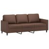 vidaXL 3-osobowa sofa z podn&oacute;żkiem, brązowa, 180 cm, sztuczna sk&oacute;ra