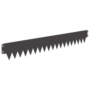 vidaXL Krawężnik do trawnika 20 szt. 103 x 15 cm Stal Czarny